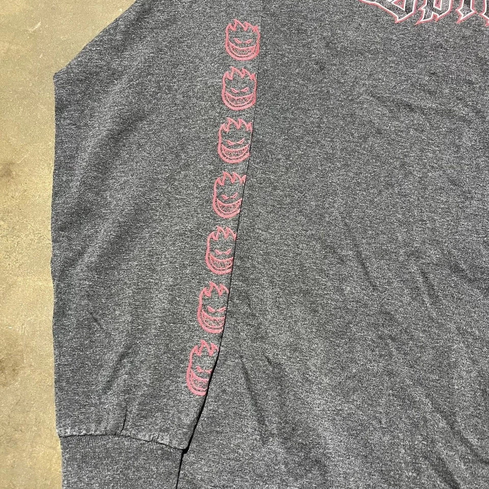 Camiseta Patinador Manga Larga Gris Spitfire Años 90 Y2k Vintage Foto 2 de 4