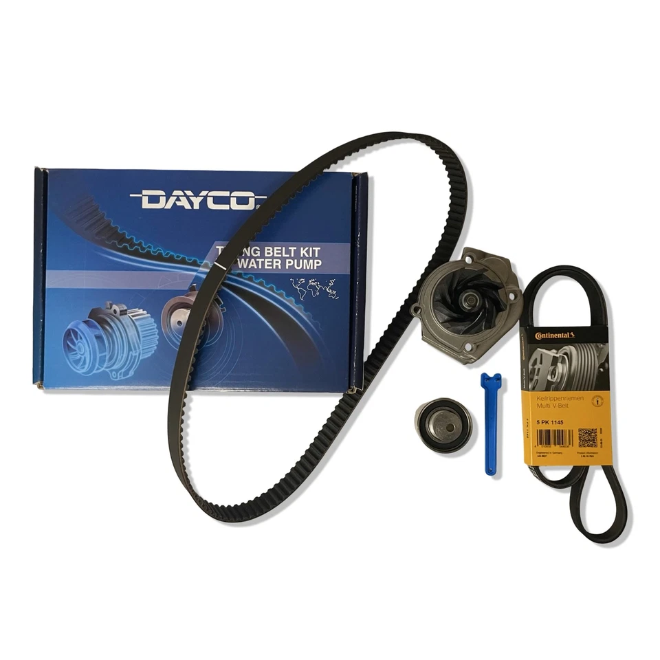 KIT DISTRIBUZIONE CON POMPA ACQUA + CINGHIA SERVIZI FIAT PANDA 500 PUNTO 1.2 1.4 - Imagen 2 de 4