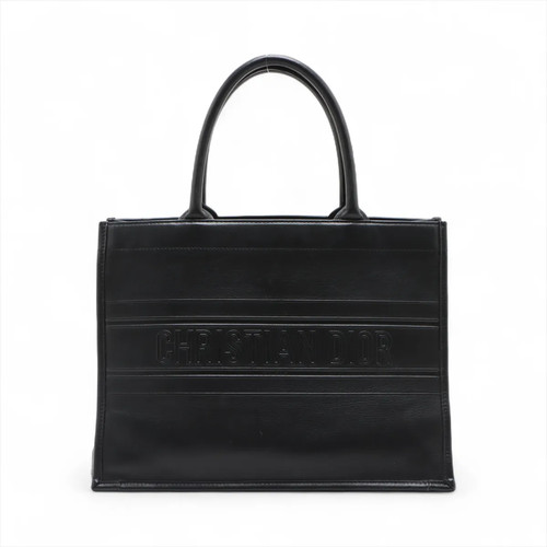 Christian Dior Book Tote Medium Leather Tote bag Black