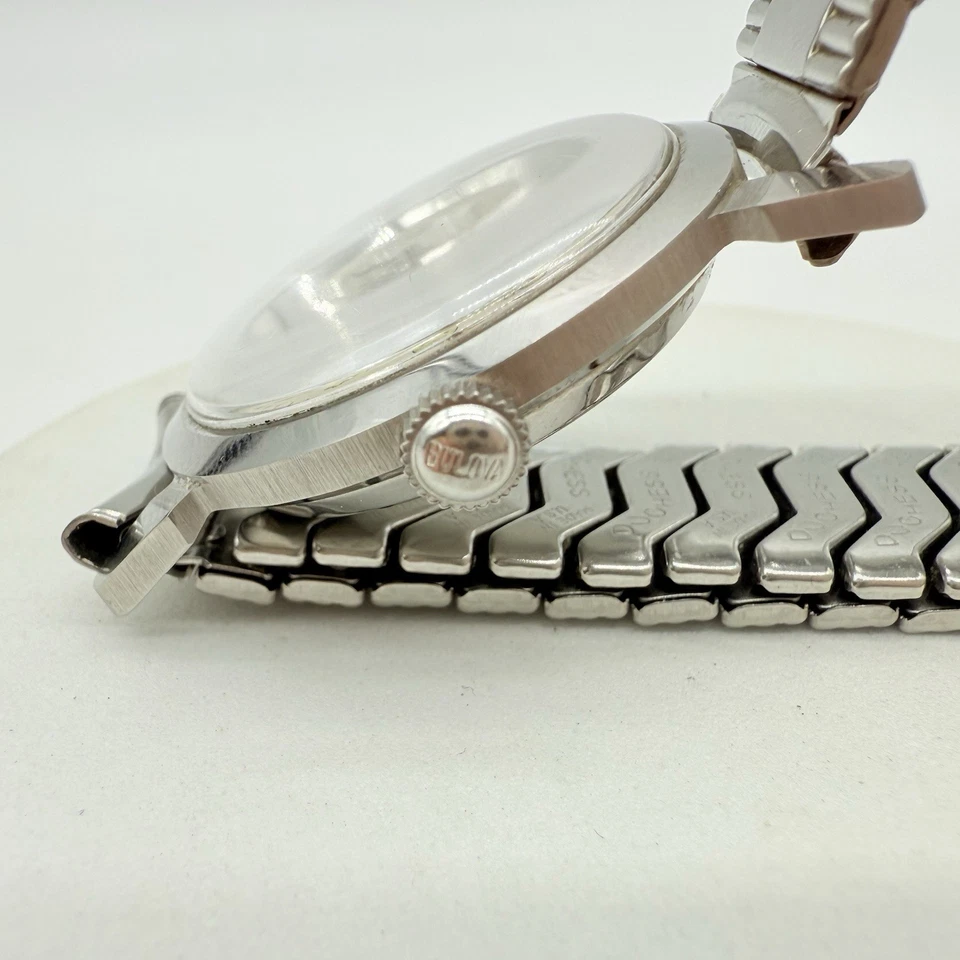 Reloj Hombre SUIZO Vintage 1965 Cuerda Automática Bulova Jet Clipper M5 Funciona Mantiene el Tiempo Foto 3 de 4