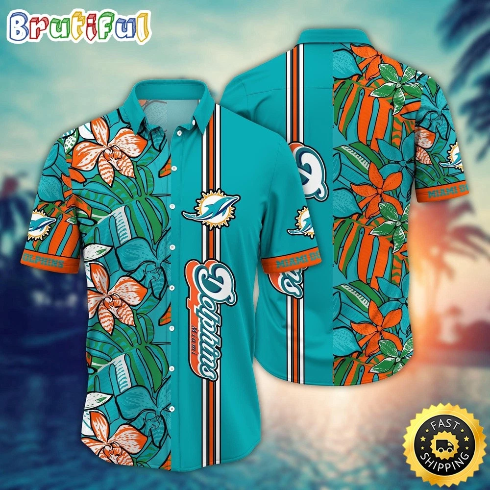 football Miami Dolphins Hawaiian Shirt Flower Chic Fashion