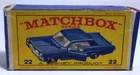 MATCHBOX LESNEY SERIES #22 PONTIAC G.P. COUPE RED WITH ORIGINAL BOX
