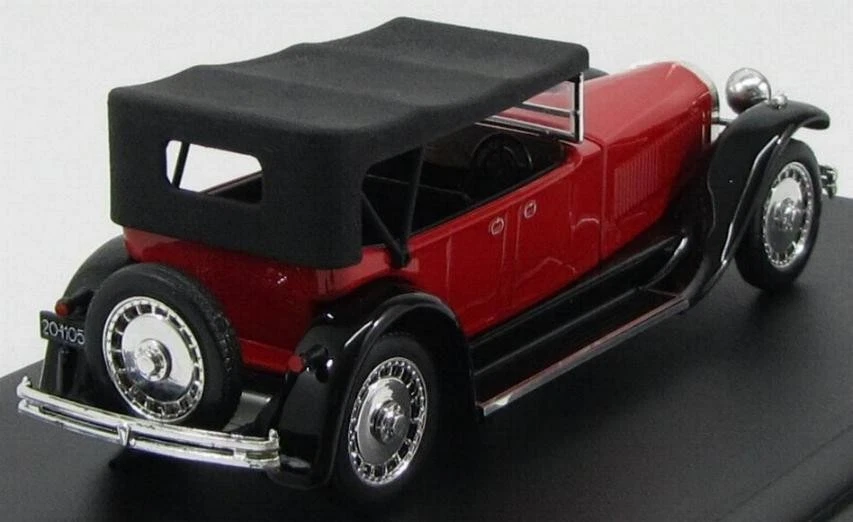 1/43 RIO BUGATTI TYPE 41 ROYALE TORPEDO CABRIOLET CLOSED 1927 RED BLACK - Immagine 2 di 3