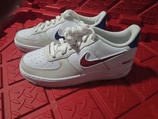 Nike Air Force 1 LV8 GS AF1 White Deep Royal Blue Kids Youth Casual