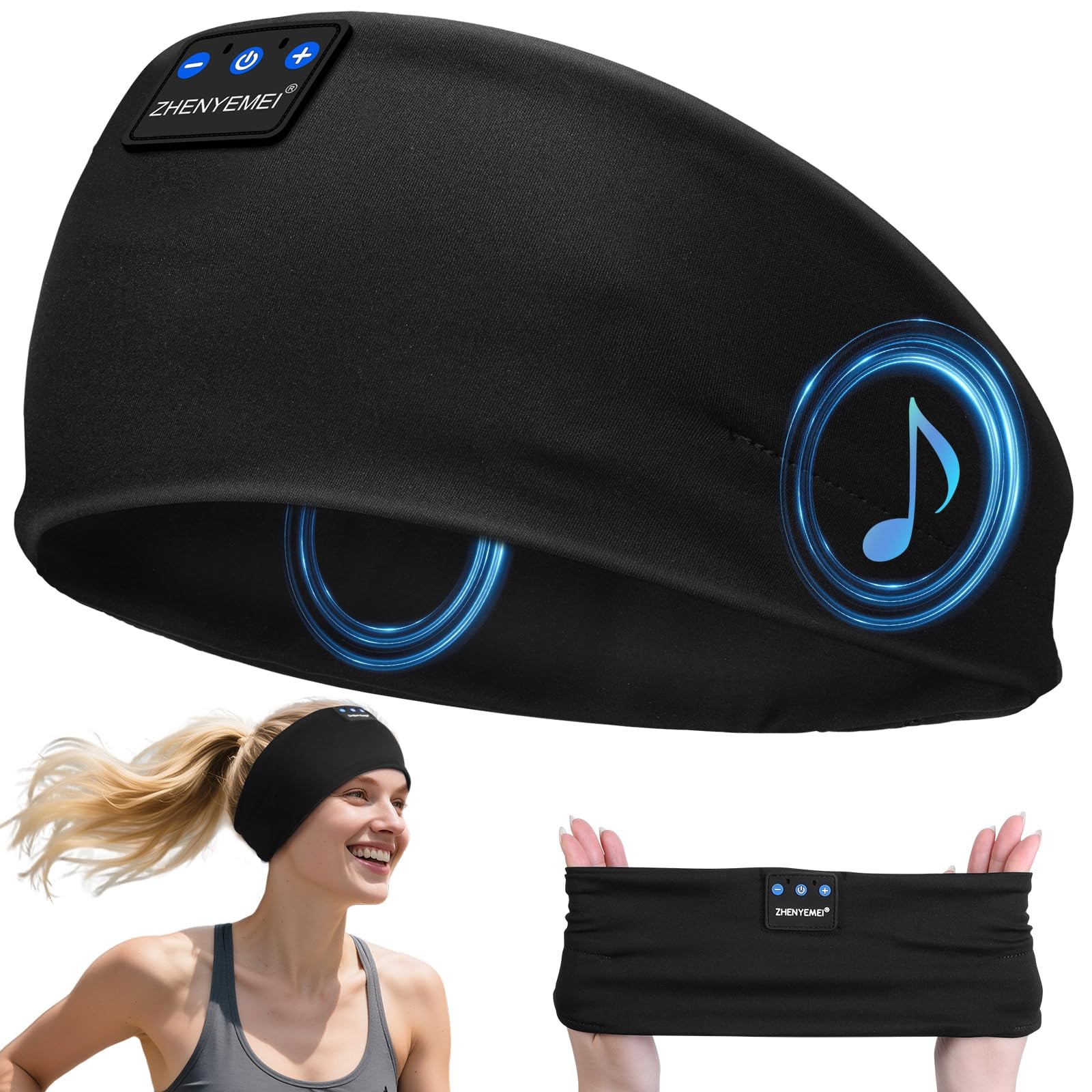 Sleep Headphones Wireless Bluetooth 5.4 Headband, Sports Earphones Sleep Earb...-image