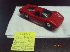 Used Vintage Eldon 1/32 Scale Ferrari P-3 Coupe Slot Car Red 1351-12 see pics