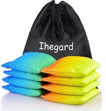 Cornhole Bags Set of 8, Bean Bags with Tote Bag