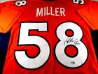 Von Miller / Autographed Denver Broncos Orange Custom Football Jersey / COA