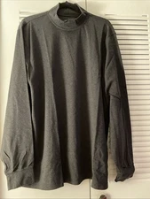Lands' End  Pullover Mens XLarge Long Sleeve Cotton Blend Mock Neck Casual