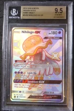 2019 POKEMON HIDDEN FATES NIHILEGO GX SV62/SV94 BGS 9.5 (BETTER THAN PSA 10)