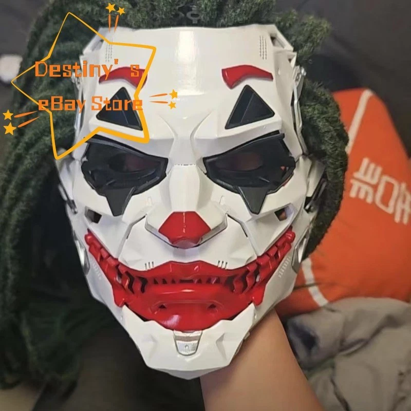 Cyber Joker Full Face Cosplay Mask Resin Customized Mechanical Technology Mask - Image 3 of 4