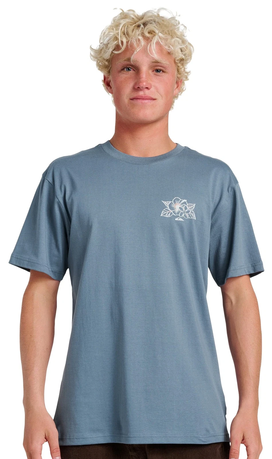 Quiksilver Floral Needs SS T-Shirt - China Blue - New