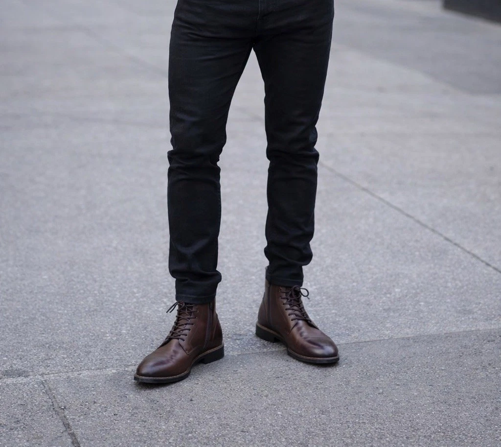 Vince Camuto Romand Wingtip Boots Men\'s 10.5D‎ Black Leather Brogue Dress Vince Camuto Romand Wingtip Boots Men main image 3