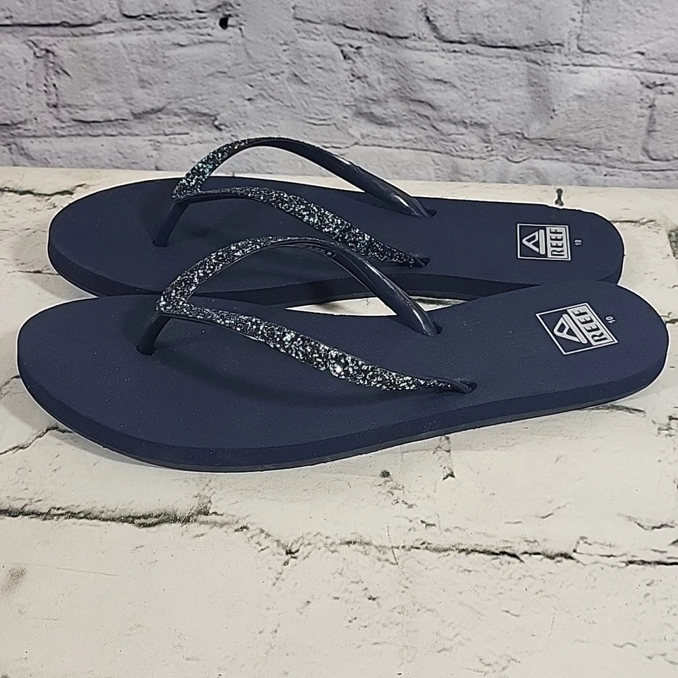 Сандалии-шлепанцы женские Reef Stargazer размер 10 темно-синие блестящие - Изображение 4 из 4