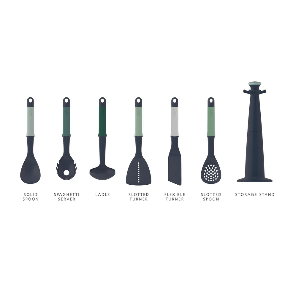 Joseph Joseph - Elevate™ 6-teiliges Utensilien-Set mit Drehständer - Sage - Bild 2 von 4