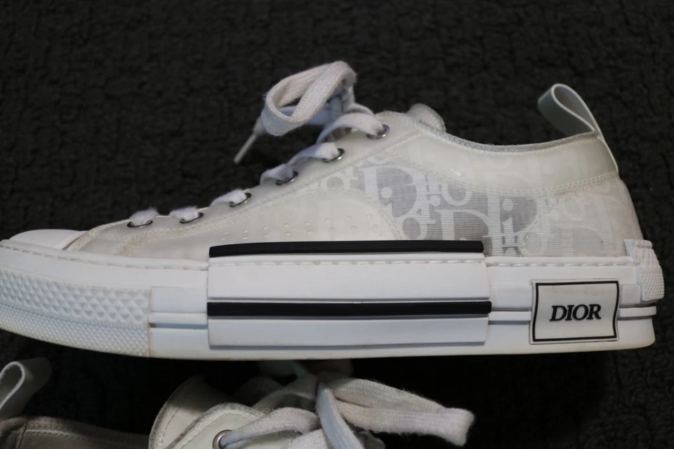 Dior B23 Oblique Sz 41 White Low Top Sneakers Shoes Designer - Image 3 of 4