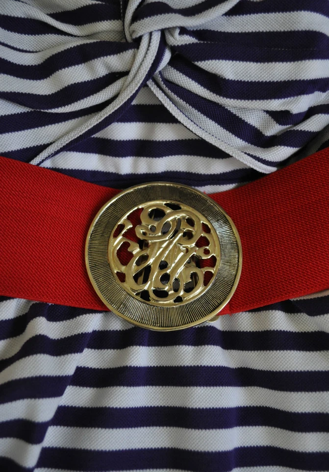 Sexy Vestido de Fiesta Mujeres Cóctel Sin Tirantes Cinturón Corto a Rayas Algodón Voom Joy Han Foto 4 de 4