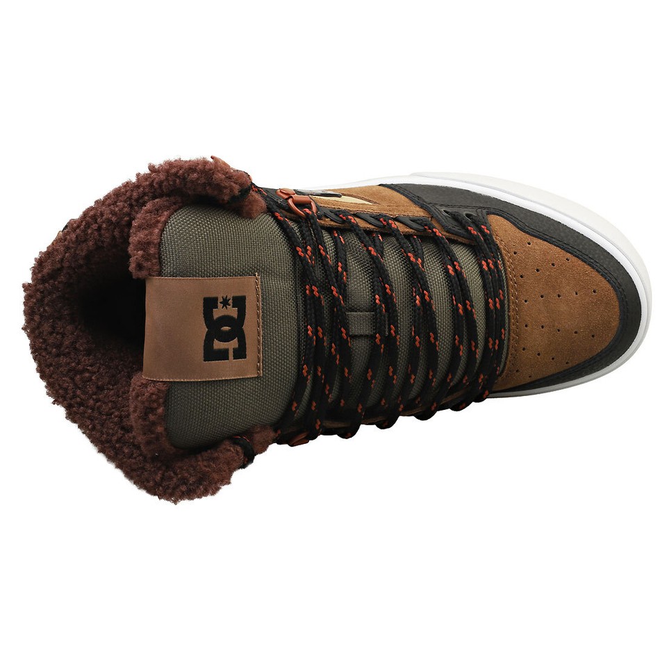 DC Shoes Pure Hightop Wc Winter Herren Brown Green Sneaker