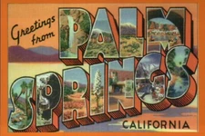 Greetings from Palm Springs, California, CA City - Modern Large Letter Postcard