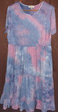 Riah Boutique Dress Size L Large Tie Dye Cute Babydoll Fit