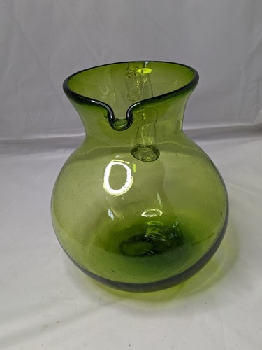 Mundgeblasen Mexiko Kunst Glas Margherita Krug grün 10" - Bild 6 von 12