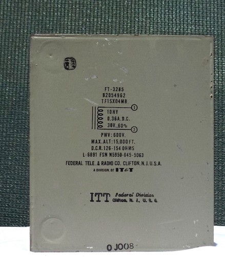 Vintage ITT Filter Reactor Transformer 10 HY 30V 36mA DCR 126-154 Ohms - Picture 10 of 22