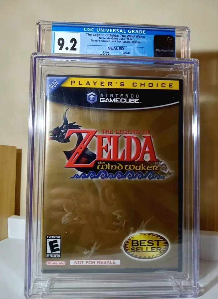 NOT FOR RESALE Zelda Wind Waker CGC 9.2 A+ Nintendo Gamecube 2004 NFR WATA RARE! - Image 2 of 4