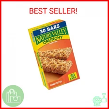 Nature Valley Crunchy Granola Bars, Peanut Butter, 30 Bars, 22.35 OZ (15 Pouches