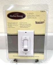 Harbor Breeze 4-Speed Ceiling Fan  NEW Control #130624 - Model WM-6WWL
