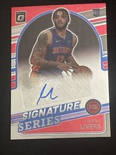 2021-22 Donruss Optic Isaiah Livers Signature Series Rookie Auto #SS-ILV Pistons