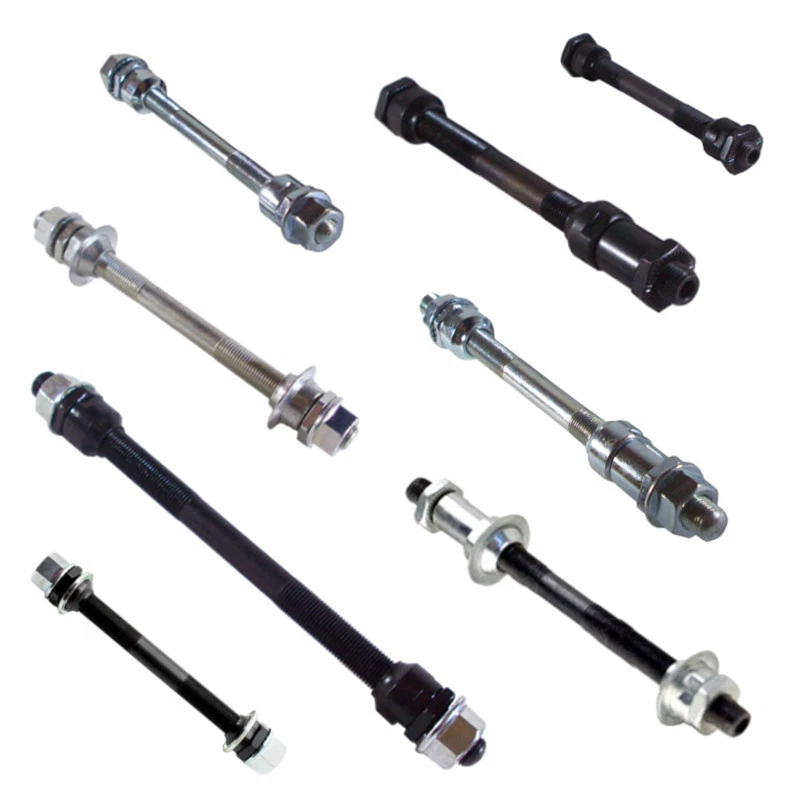 AXE DE ROUE DE MOYEU DE VELO AVANT OU ARRIERE CREUX PLEIN NOIR ARGENT BMX VTT