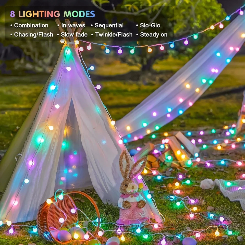 100 LED Battery Operated Christmas Lights Indoor Outdoor Waterproof Fairy Lights - Image 3 of 4