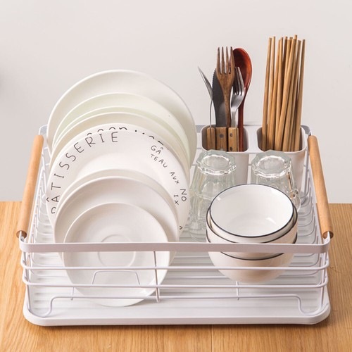 Large Drying Rack Dish Drainer Kitchen Sink Plate Draining Tray Cutlery Holder - Picture 2 of 10