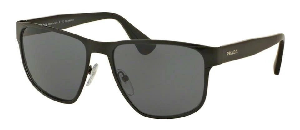 Prada SPR 55S 7AX 5Z1 Black Grey Polarized by Prada for Men 55