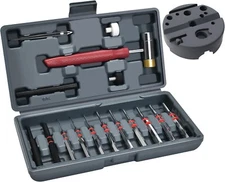 Gunsmith Punch Set Elite Gunsmithing Tool Steel Punch & Hammer with Bench Block