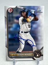 HENDRY MENDEZ RC SIGNED 2022 BOWMAN 1st BP-88 Minnesota Twins