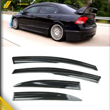 Window Vent Visor For 2006-2011 Honda Civic 4 Door Sedan Rain Guard Mugen Style