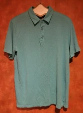 Nwt Jungmaven Preston Polo Caribbean Blue Hemp Organic Cotton Shirt Men's L