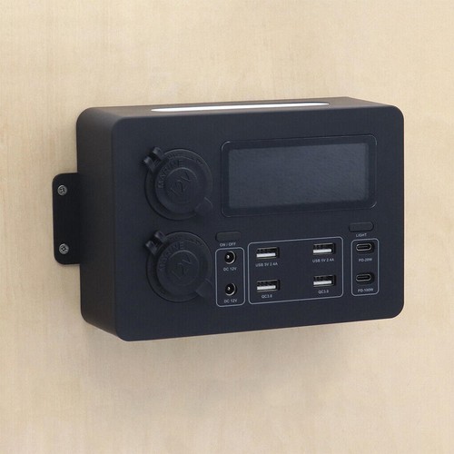 12V 100W Boat RV Car Mini Power Box Control Hub LCD Display USB-C QC3.0 Ports - Picture 8 of 14