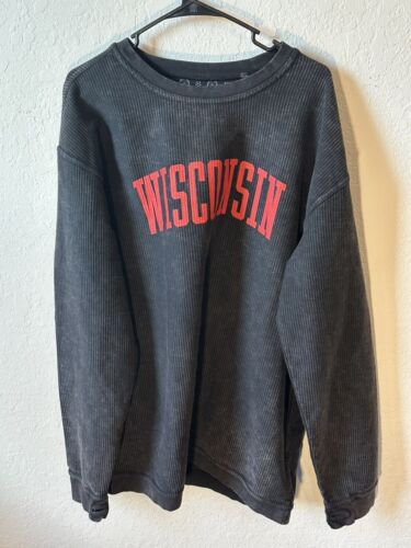 Pressbox By Royce Women’s 2XL Wisconsin Badgers Comfy Cord Vintage Wash Pullover