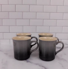 Le Creuset Stoneware 14 Ounce Set of 4 Mugs, Oyster Grey - New