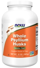 Now Foods Whole Psyllium Husk Husks Soluble Fiber 12/2026 EXP  12 oz