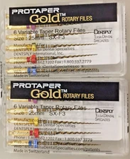 2 x Dentsply ProTaper Gold Files Assorted SX-F3 25mm.
