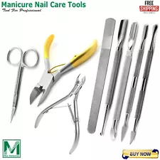 Manicure Pedicure Nail Kit Nipper Cuticle Pusher Remover Fingernail Cutter/File