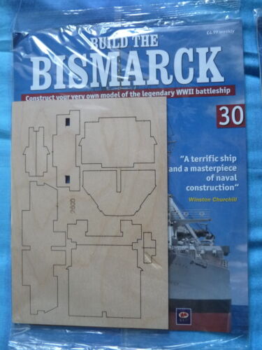 Build The Bismarck Hachette AUSGABE 30 Vintage Holzmodell neu versiegelt nicht Metall - Bild 1 von 1