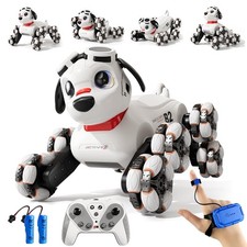 BLF FUN Remote Control Robot Dog Toys 6-8, 8WD Gesture Sensing Rc Stunt Car with
