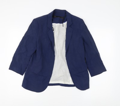 Zara Basic Damen Blazer blau, Größe S, Regular Fit