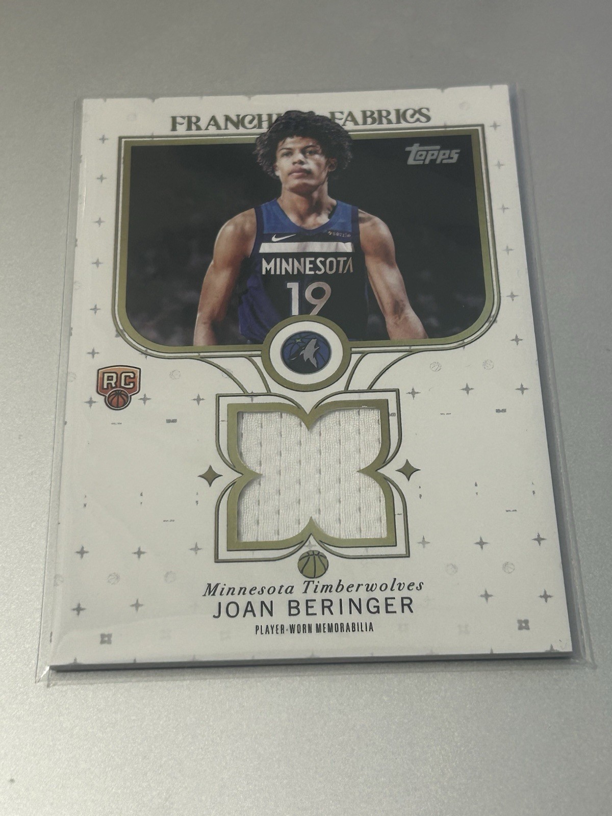 2025-26 Topps Basketball JOAN BERINGER #FF-JB Franchise Fabrics TIMBERWOLVES Rc