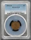 1914 D Wheat Cent in PCGS Fine 15 Brown, Low Mintage Key Date