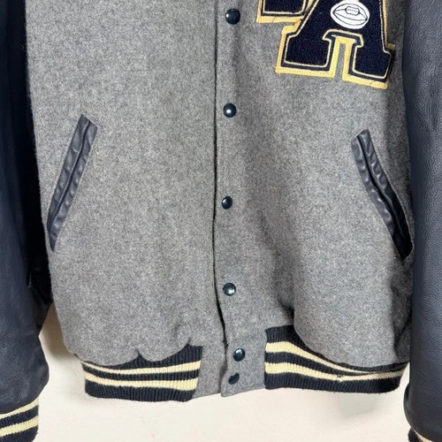 Vintage Neff Varsity Letterman Jacket Mens 3XL Leather Wool Chenille Bruins read image 6